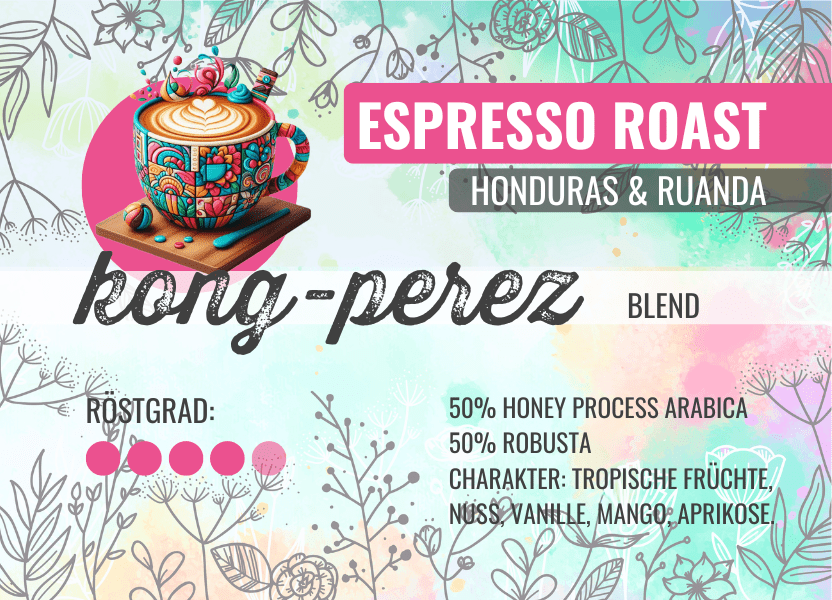 Mr & Mrs Kong - Perez 50/50 Espresso Blend | Honduras & Ruanda - carabica - fine coffee culture