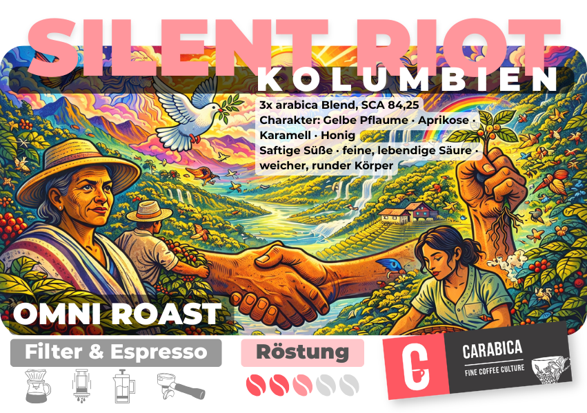 Silent Riot, Columbia Cauca, arabica Blend, Omni - carabica - fine coffee culture