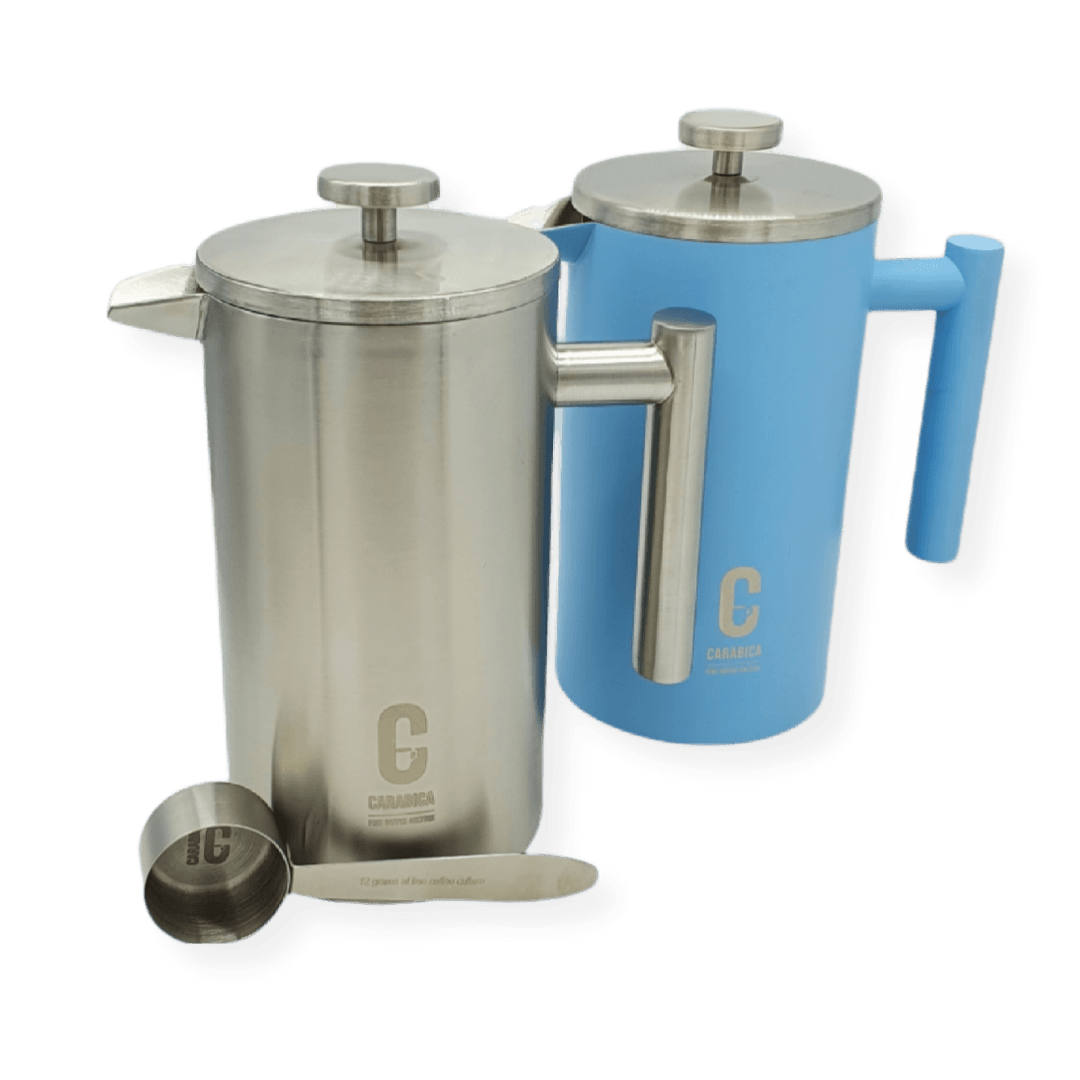 French Press mit Doppelsieb (Edelstahl), Füllmenge 1000ml - carabica - fine coffee culture