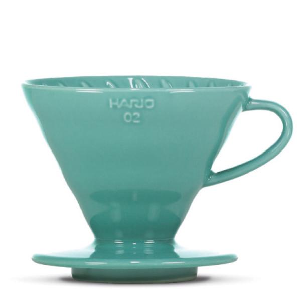 Hario Handfilter aus Porzellan, türkis, Größe 02 für 1-4 Tassen - carabica - fine coffee culture