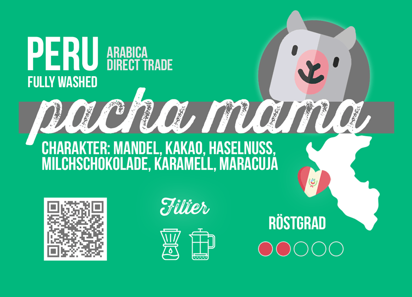 PachaMama, direct trade & klimaneutral, 100% arabica aus Peru - carabica - fine coffee culture