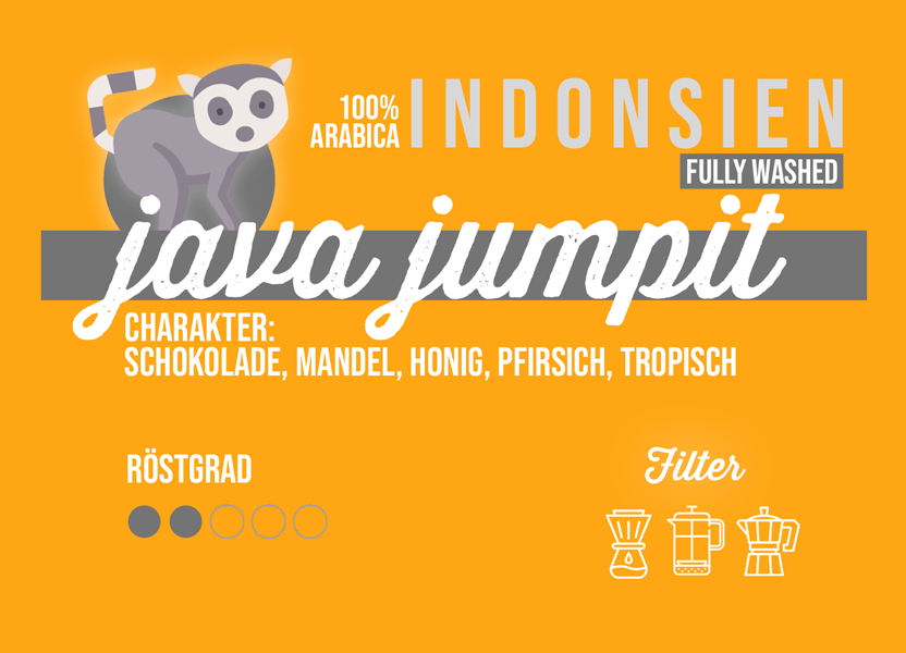Java Jumpit, 100% Arabica aus Indonesien, säurearm - carabica - fine coffee culture