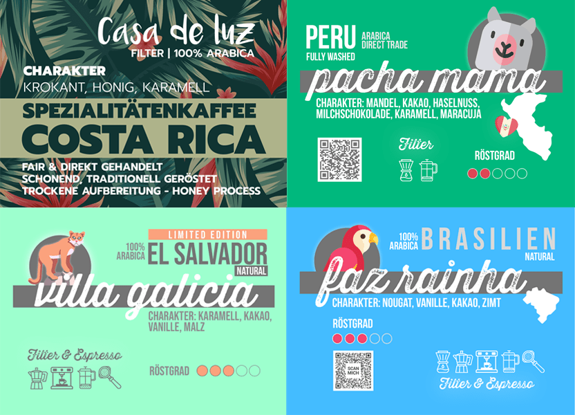Lateinamerika Reise | 4x Kaffee aus Süd- und Mittelamerika - carabica - fine coffee culture